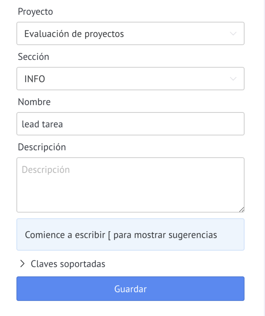 Completar el título y la descripción de una tarea con variables de Kommo