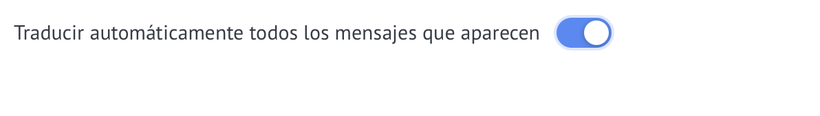 Traducción automática de mensajes